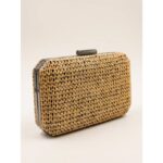 Aura Serifos Black Straw Clutch – Χειροποίητο Ψάθινο Τσαντάκι