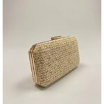 Aura Serifos Golden-Touch Straw Clutch – Χειροποίητο Ψάθινο Τσαντάκι
